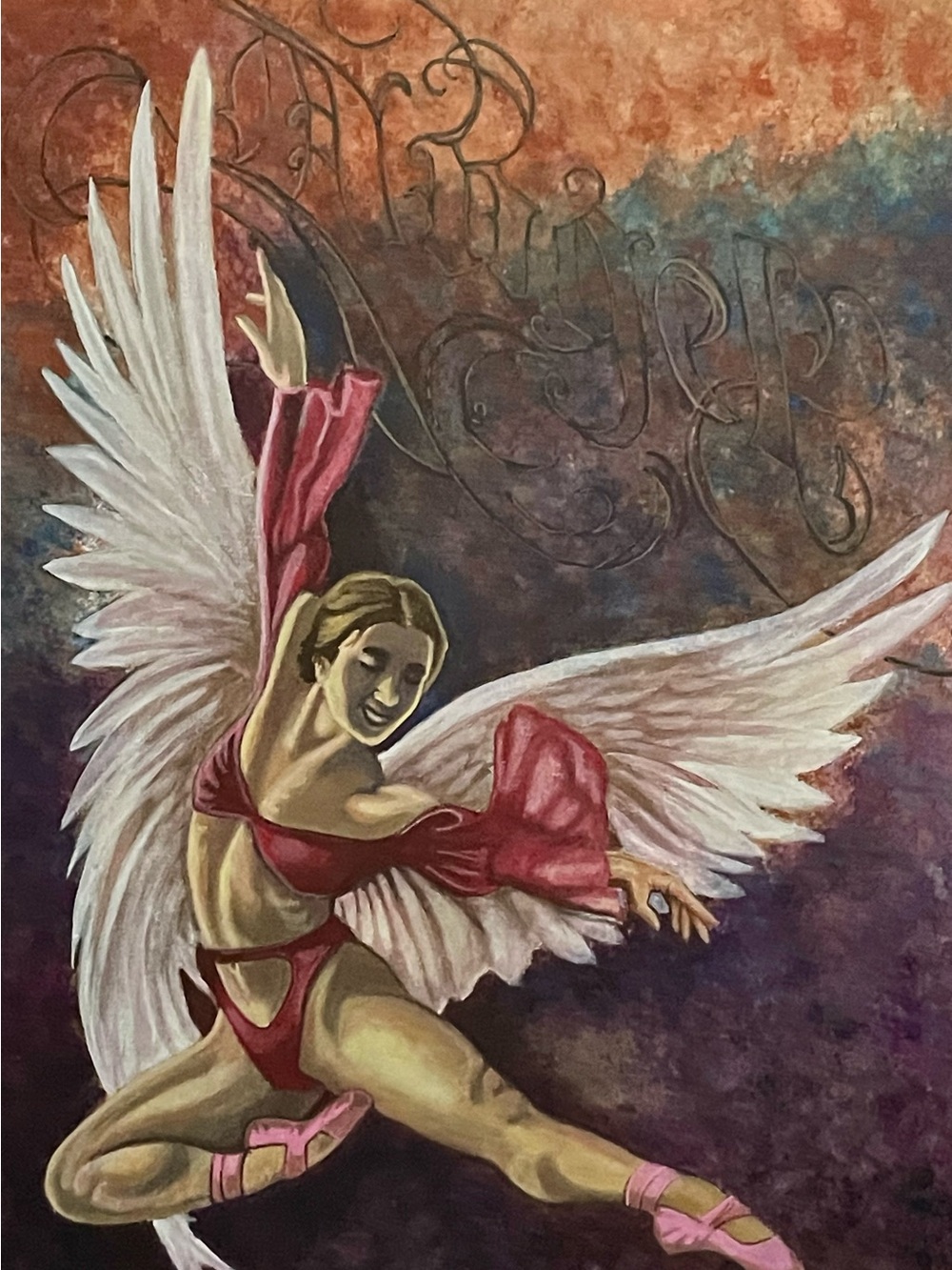 Angel - Original acrylic on canvas, signed.